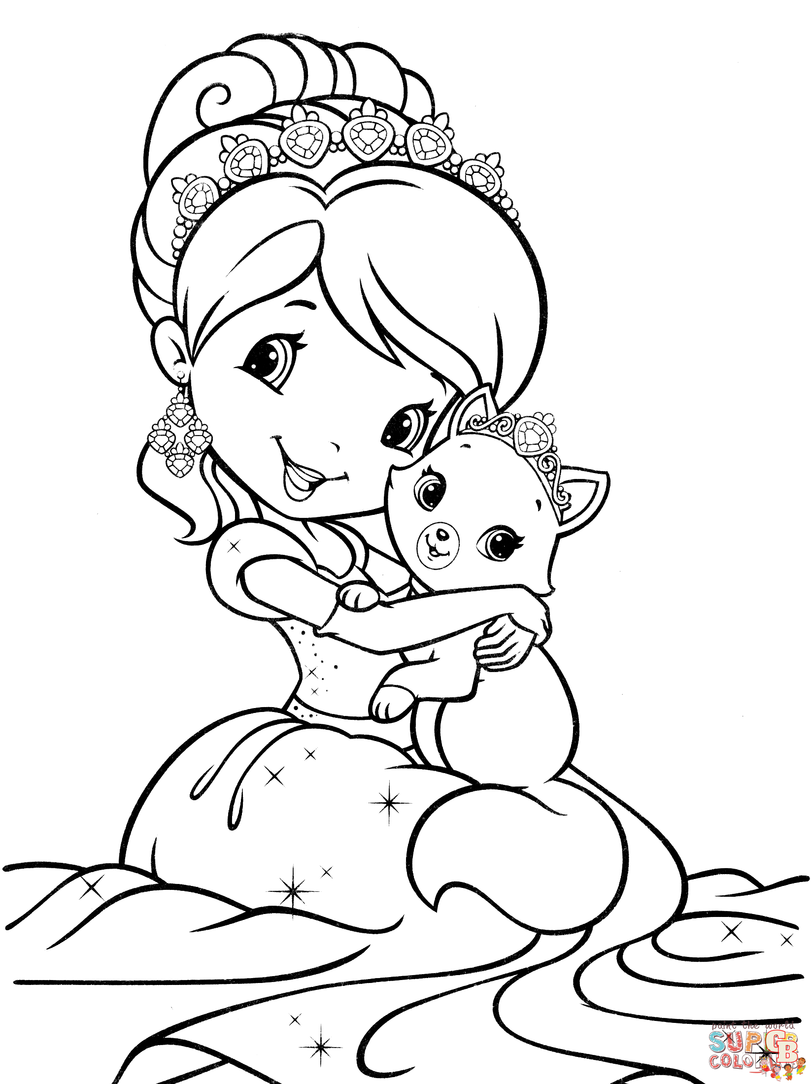 Princess Strawberry Shortcake Coloring Pages 3