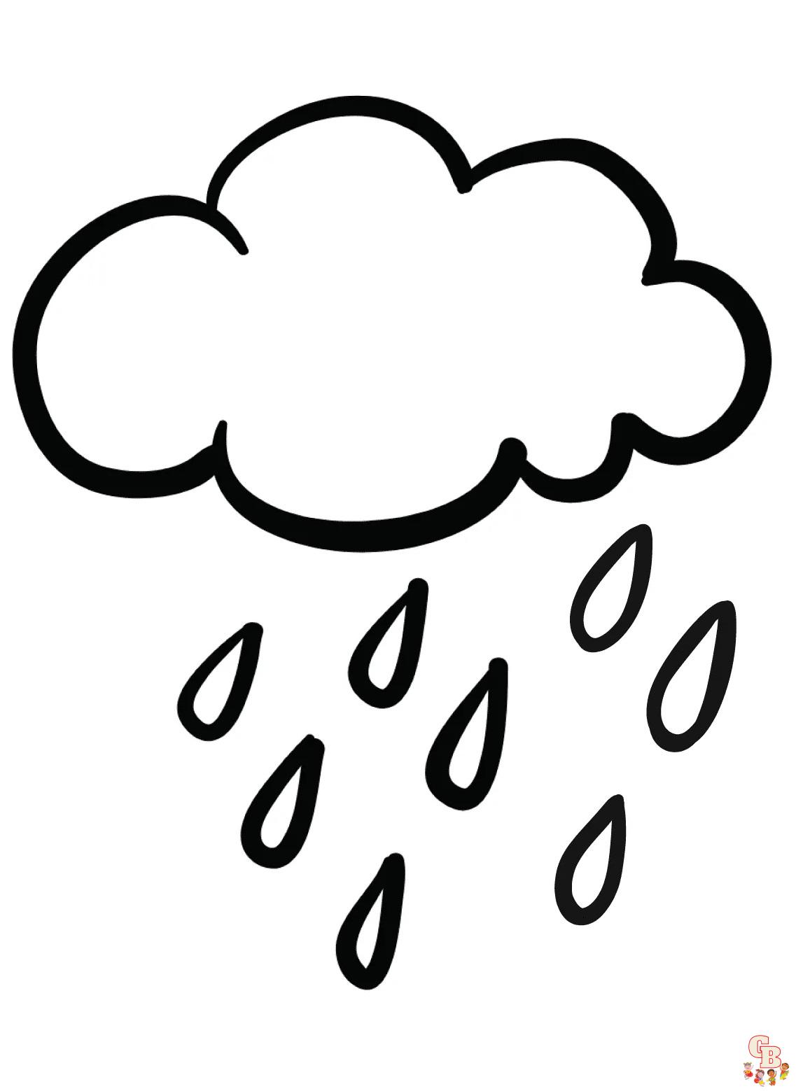 Rain Coloring Pages