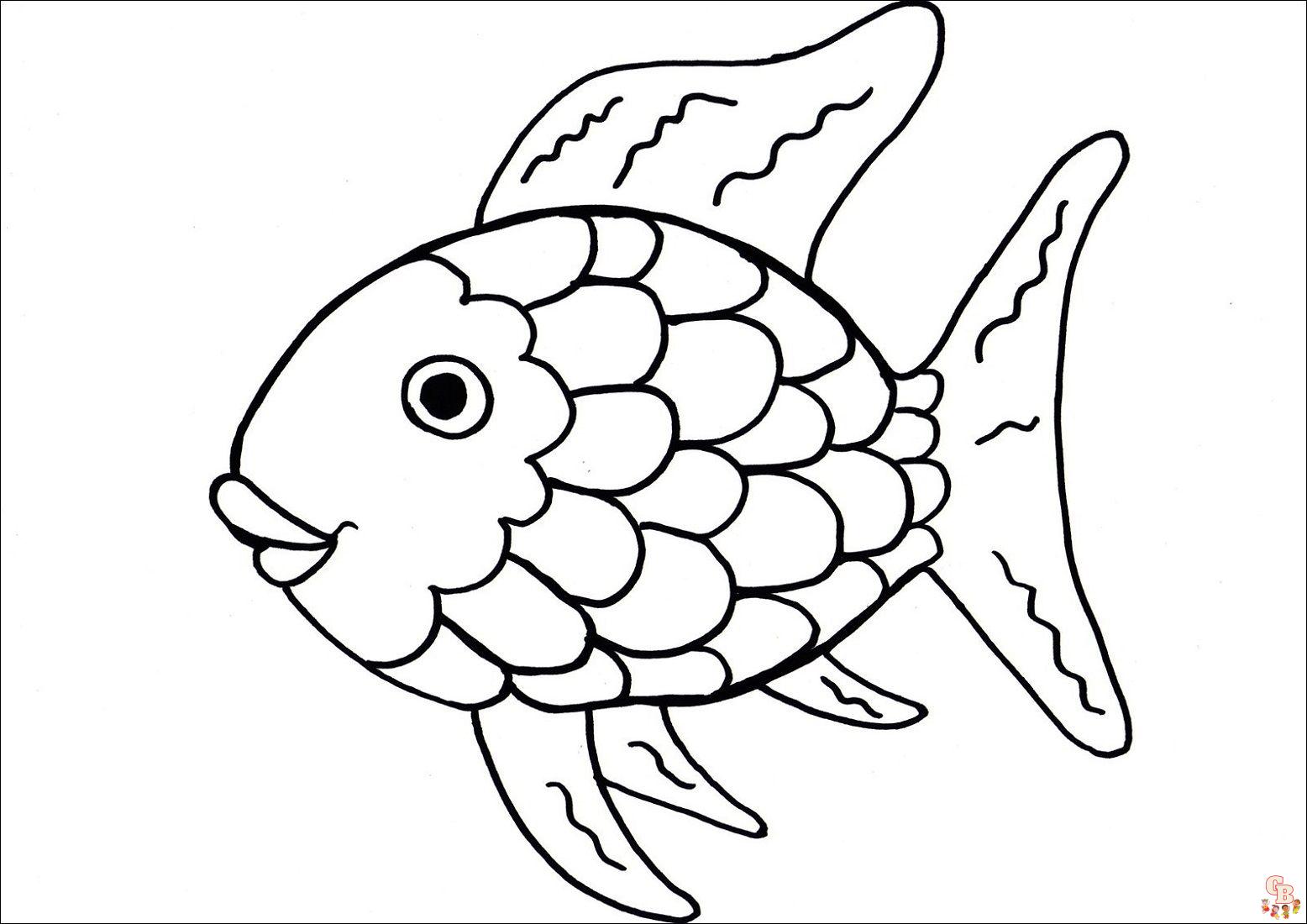 Rainbow Fish Coloring Pages 1