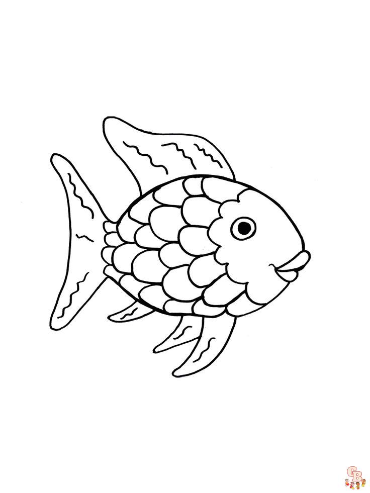 Rainbow Fish Coloring Pages 2