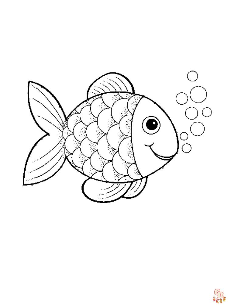 Rainbow Fish Coloring Pages 5