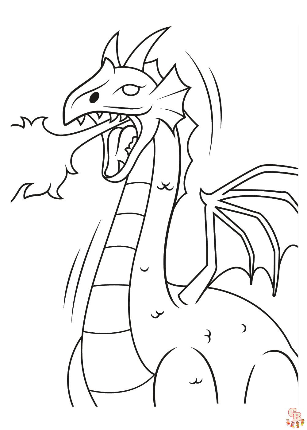 Realistic Dragon coloring pages 5 1