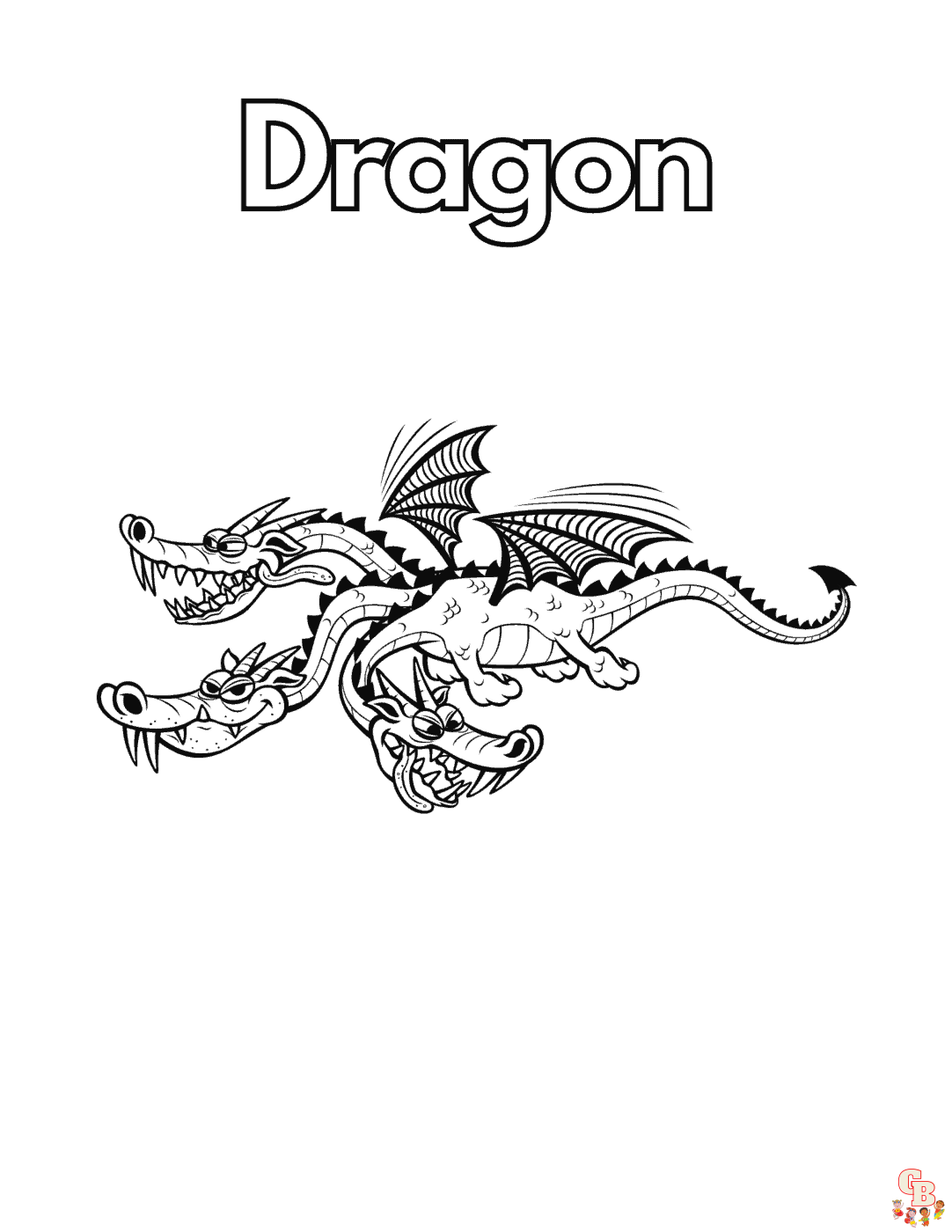 Realistic Dragon coloring pages 6