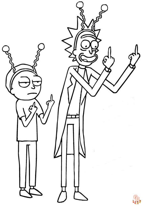 Rick and Morty Coloring Pages 1