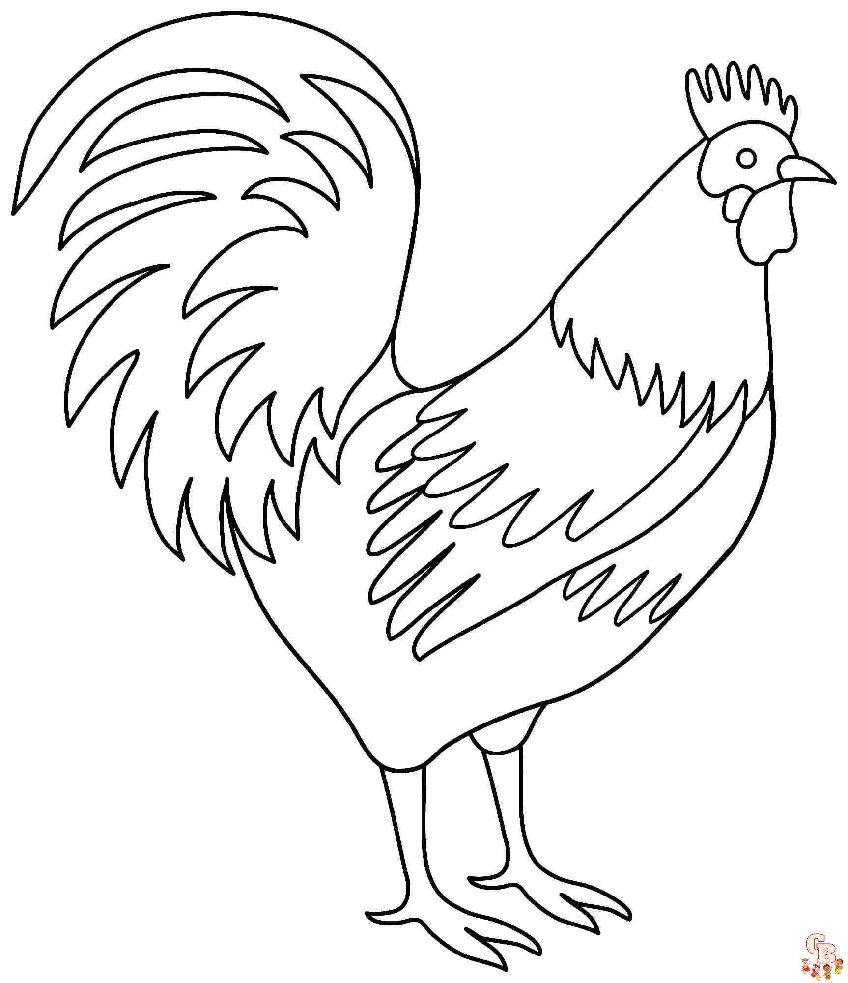 Rooster Coloring Pages 2