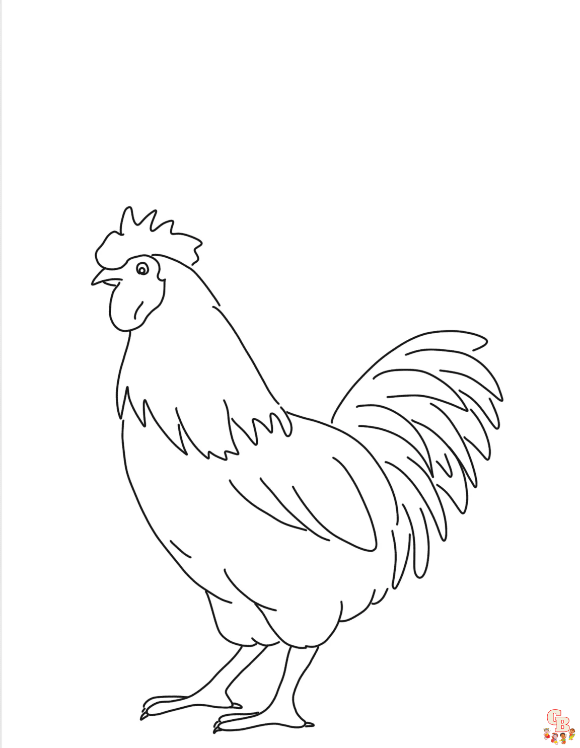 Rooster Coloring Pages 2