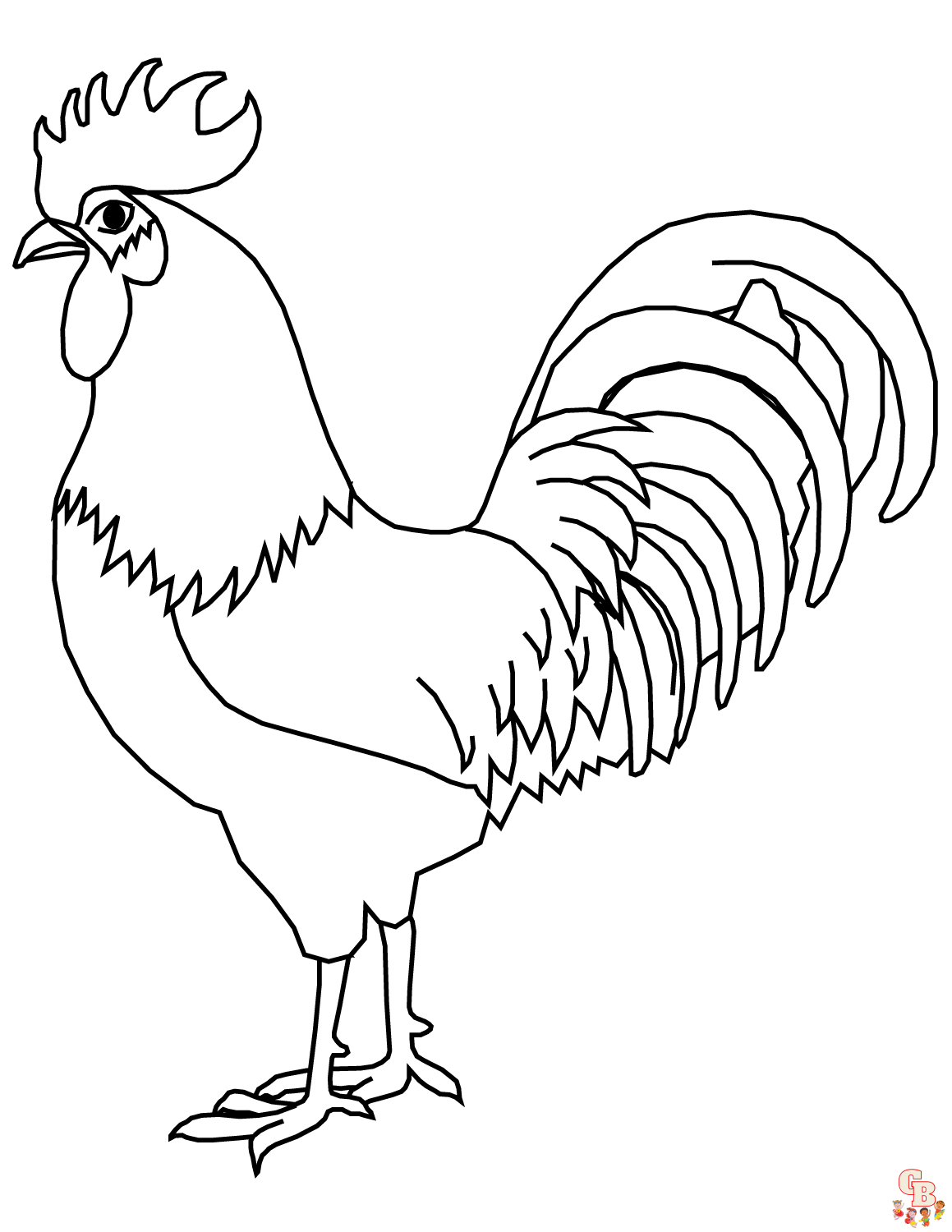 Rooster Coloring Pages 3