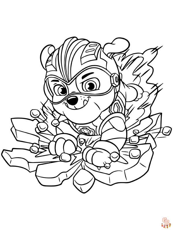 Rubble Paw Patrol Coloring Pages 2