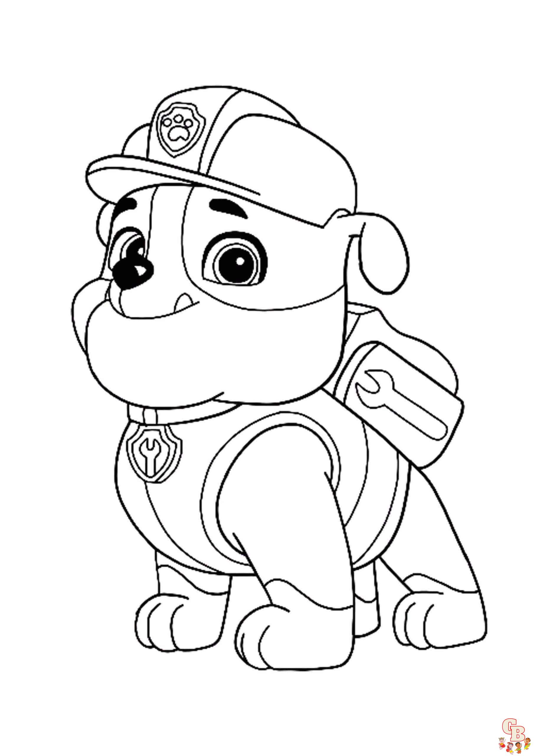 Rubble Paw Patrol Coloring Pages 3