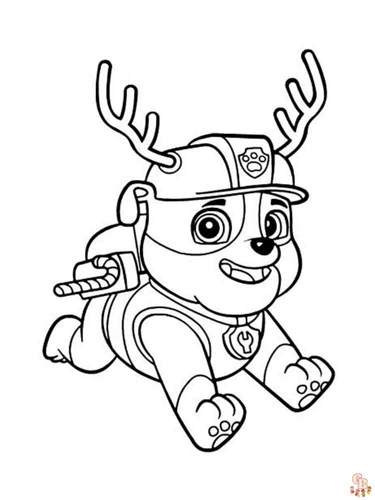 Rubble Paw Patrol Coloring Pages 5