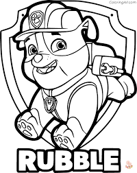 Rubble Paw Patrol Coloring Pages 5