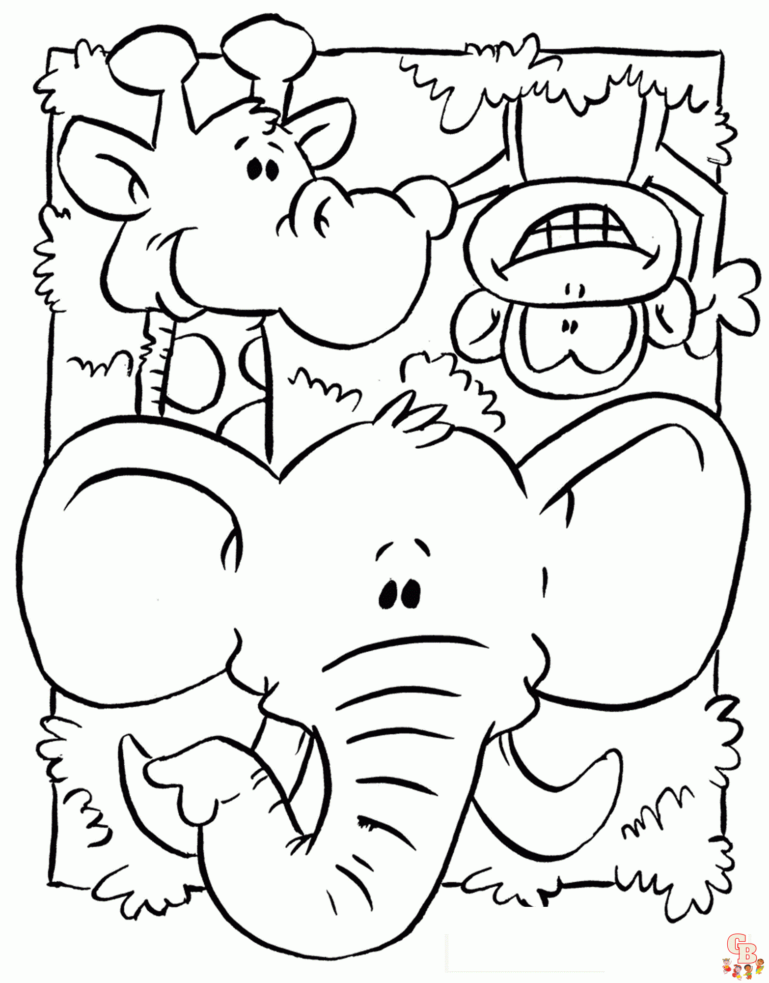 Safari Coloring Pages 1