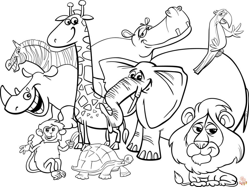 Safari Coloring Pages 1