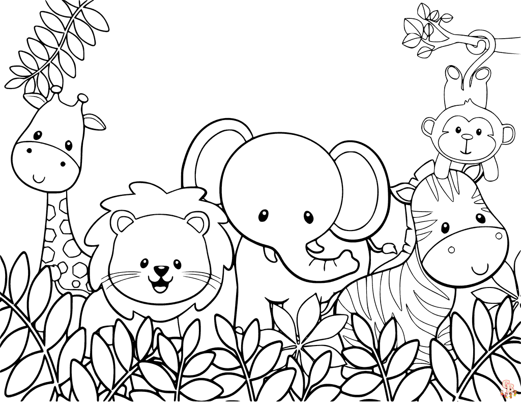 Safari Coloring Pages 1