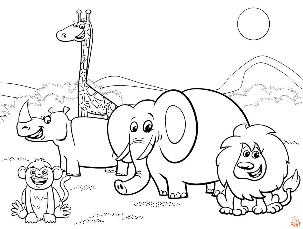 Safari Coloring Pages 3