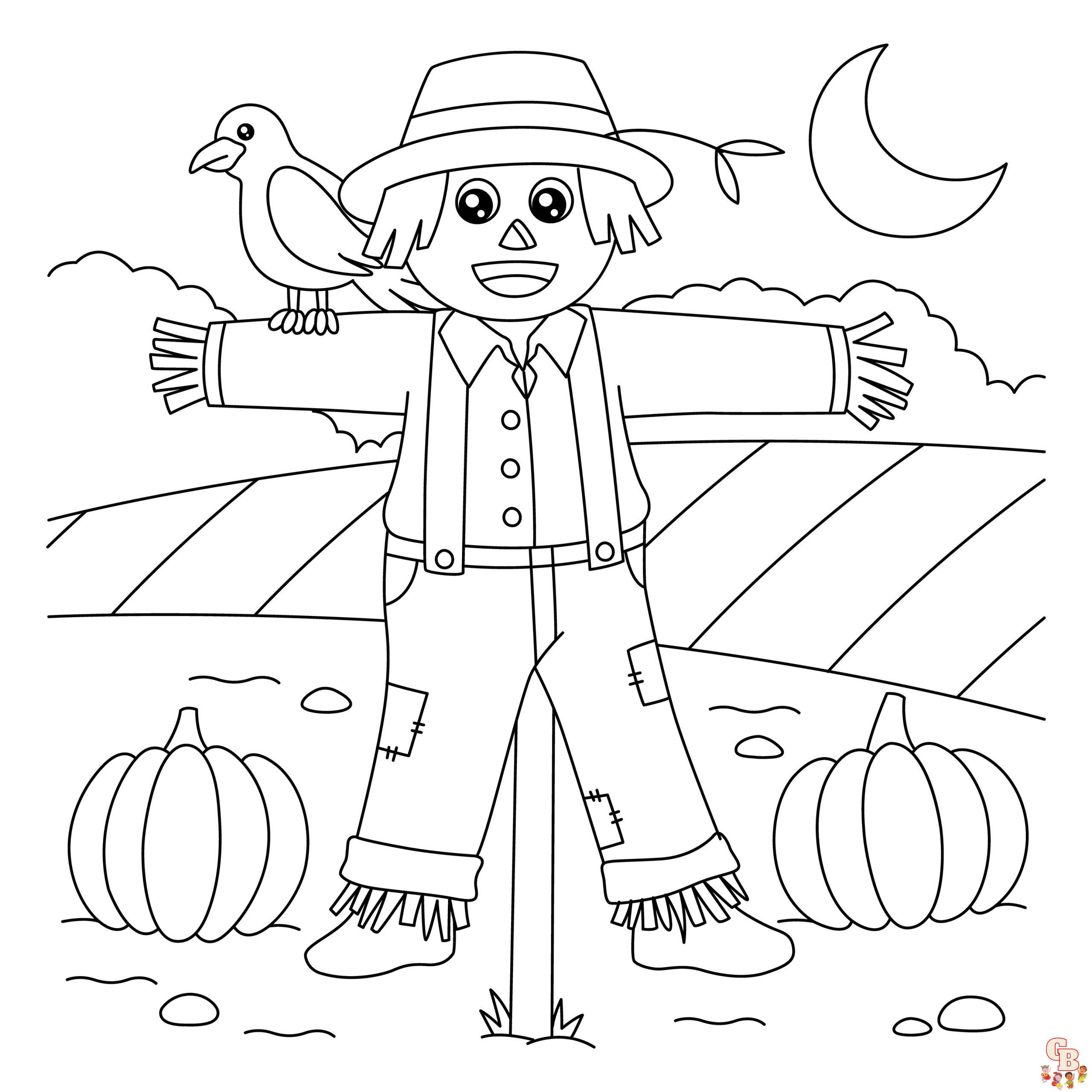 Scarecrow Coloring Pages 1 Scarecrow Coloring Pages 1