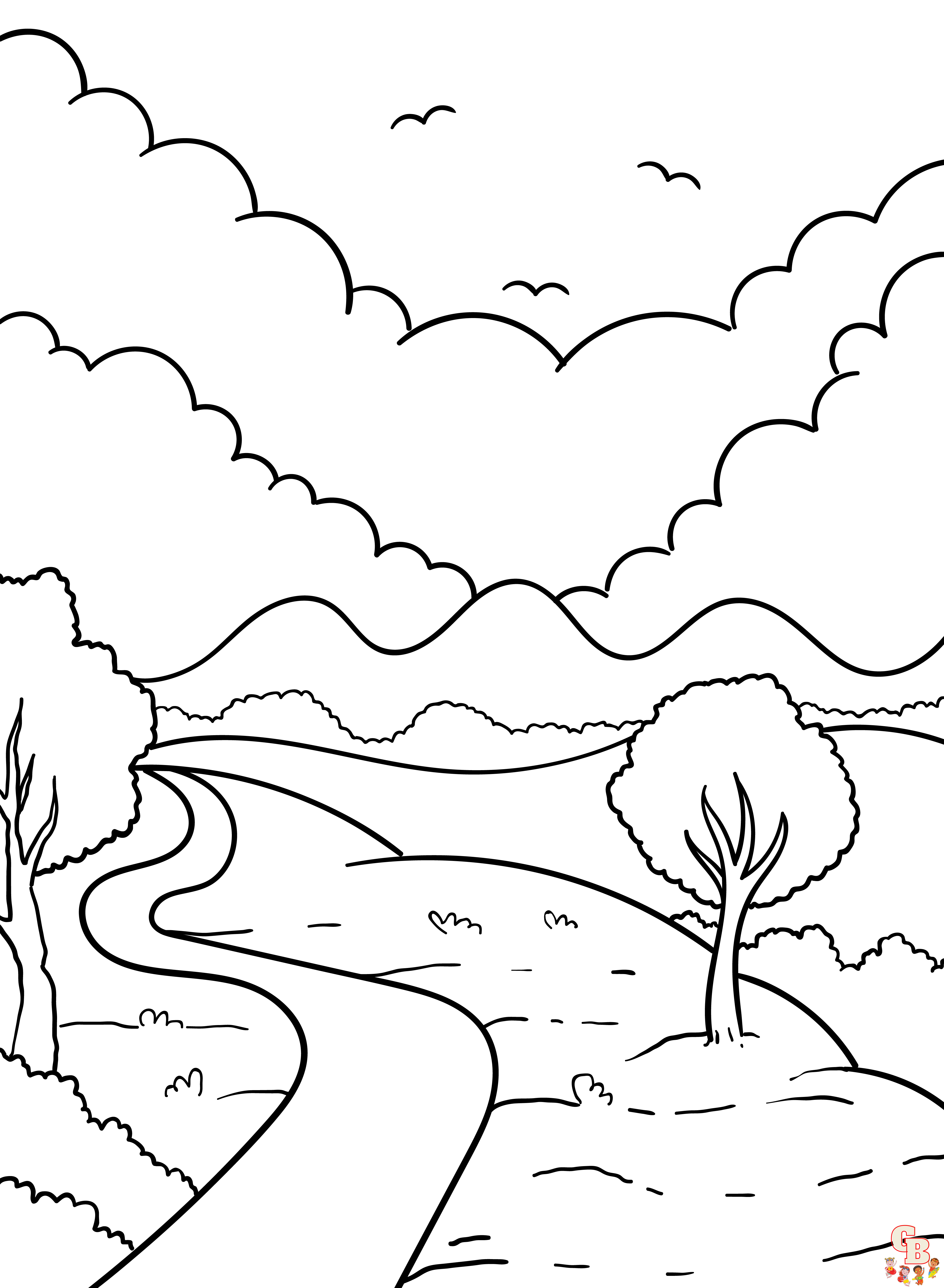 Scenic Coloring Pages 1