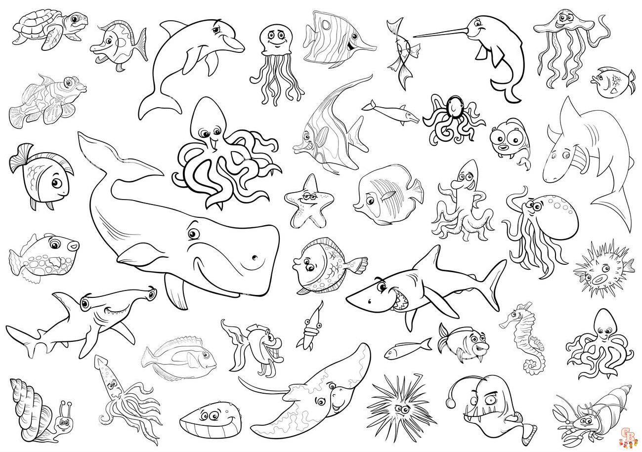 Sea Creatures Coloring Pages 8