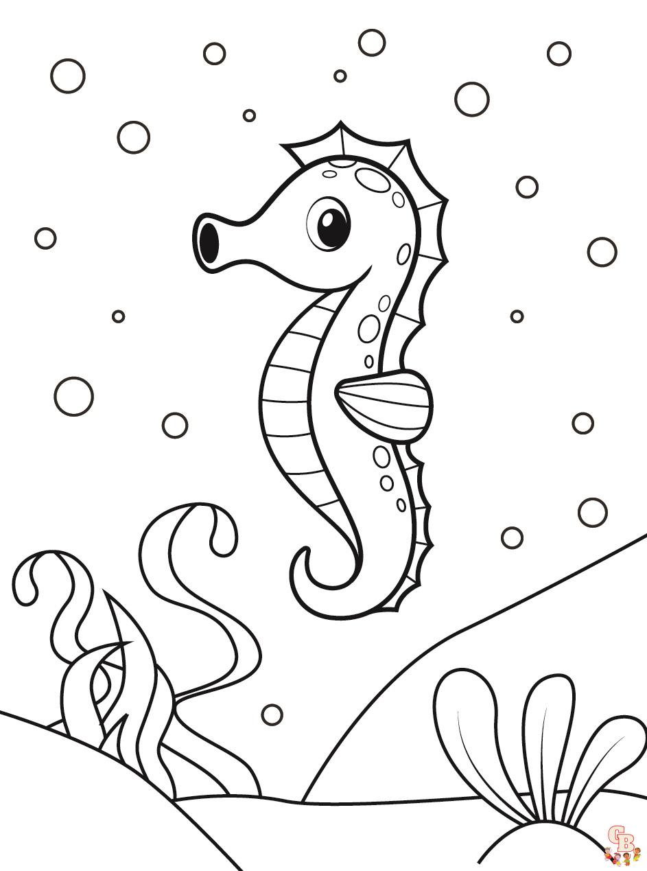 Seahorse Coloring Pages 2