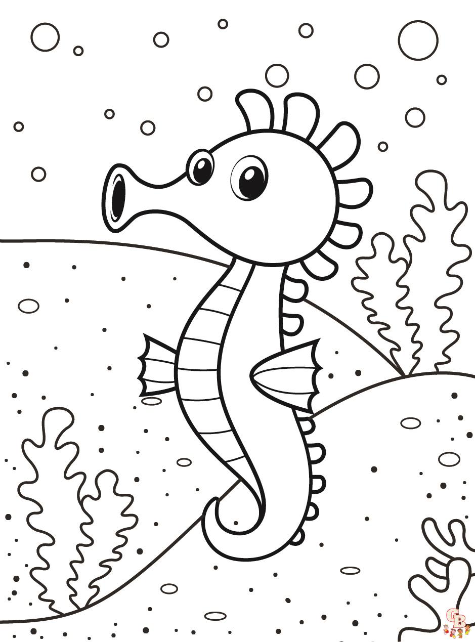 Seahorse Coloring Pages 3