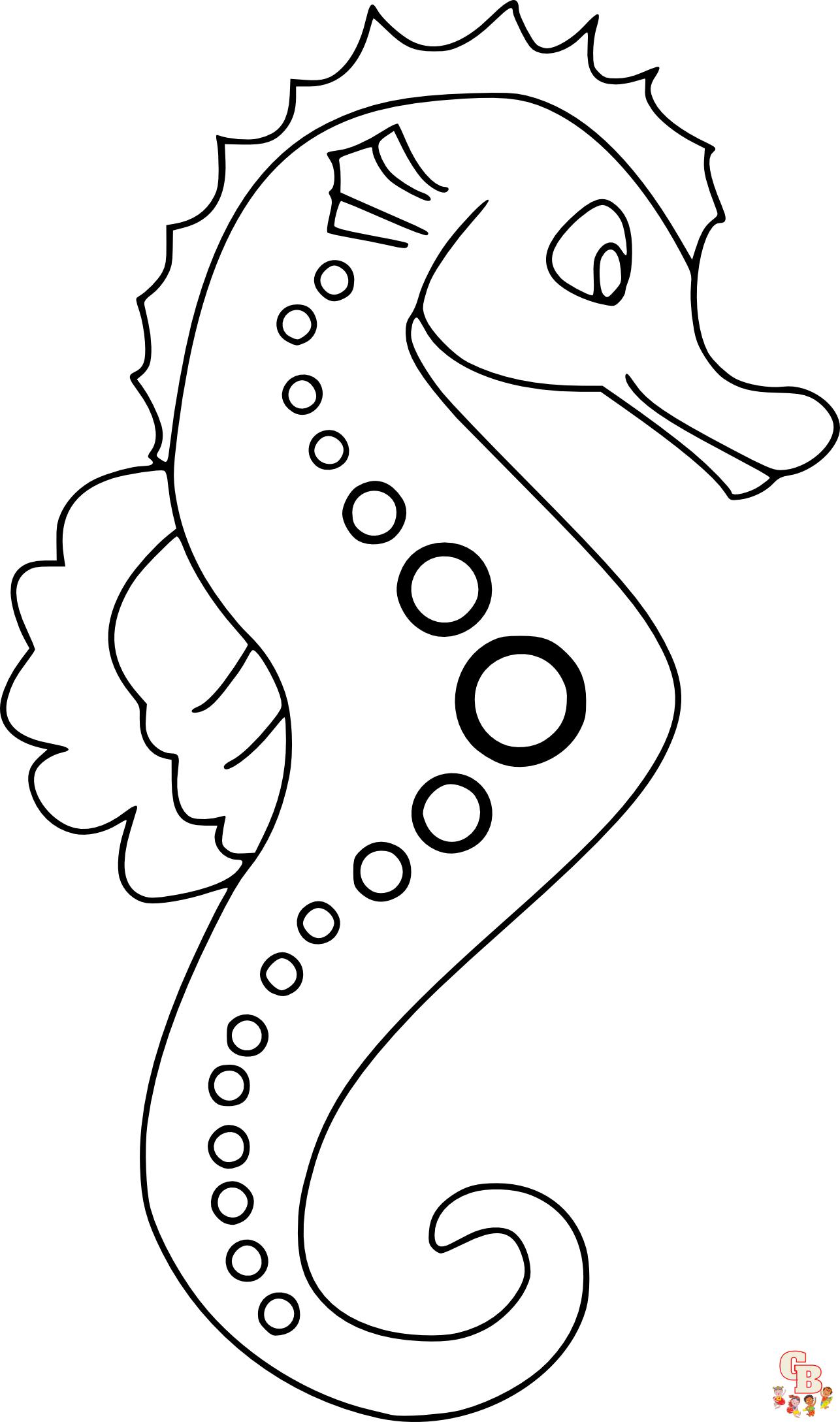 Seahorse Coloring Pages 6