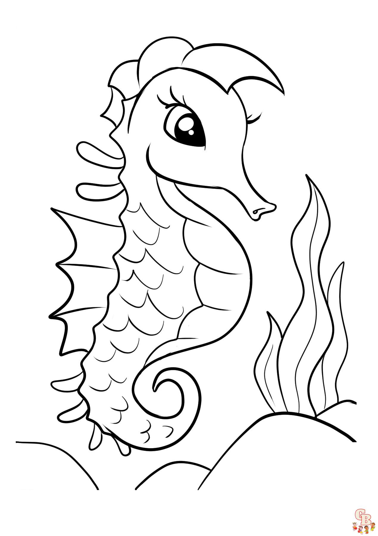 Seahorse Coloring Pages