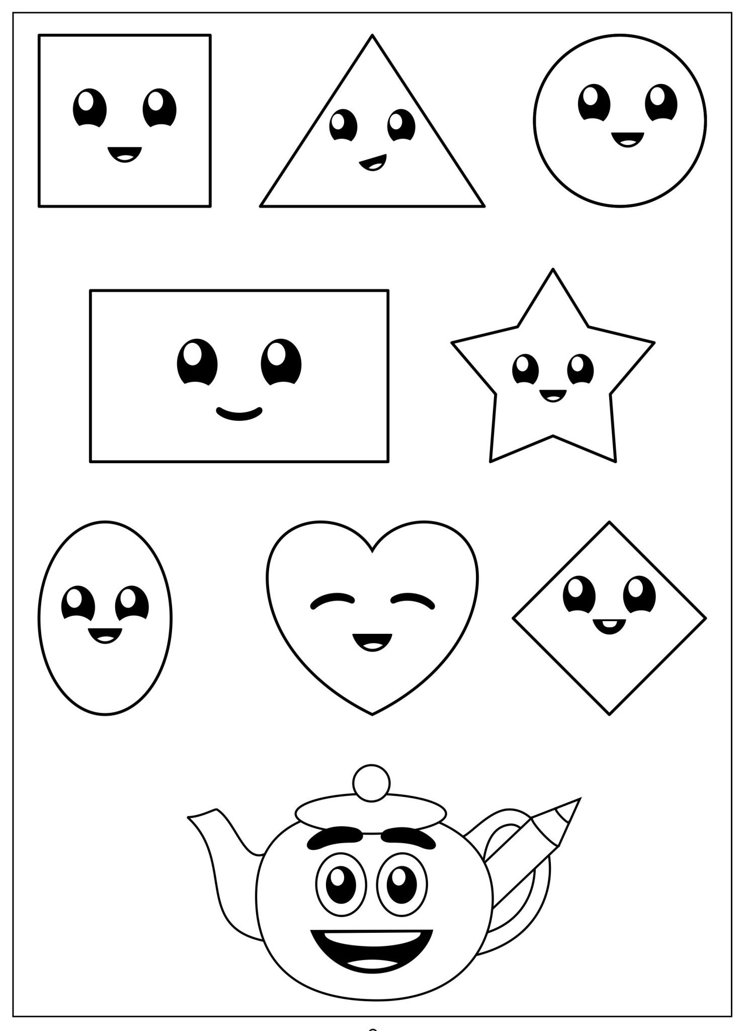 Free Printable Coloring Pages With Shapes