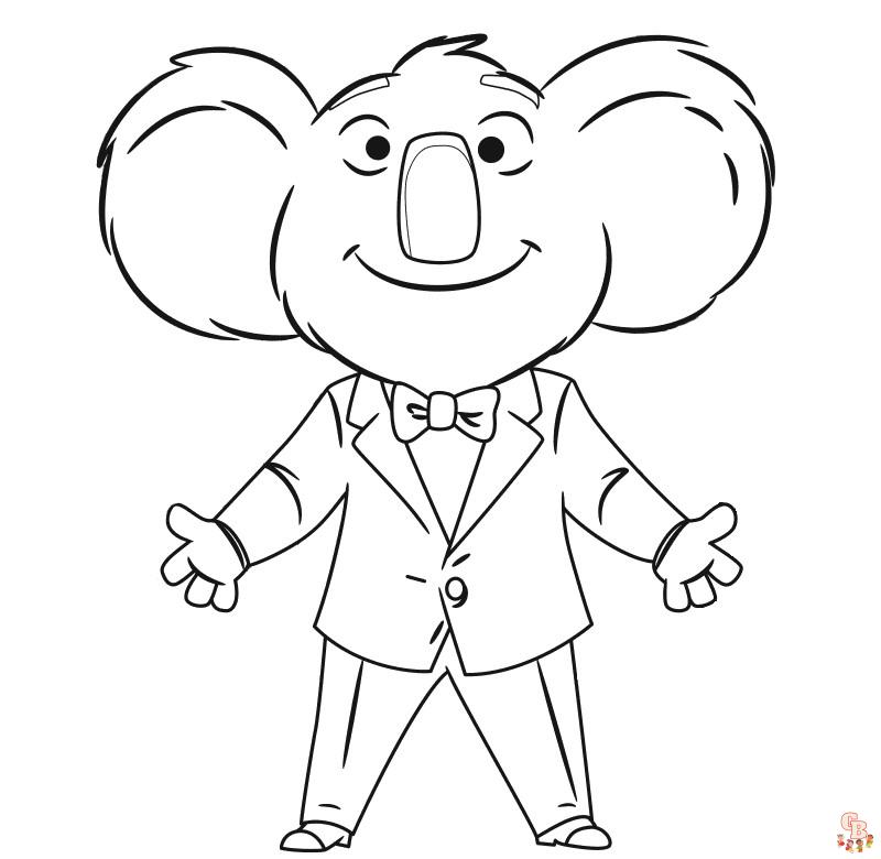 Sing Coloring Pages 1