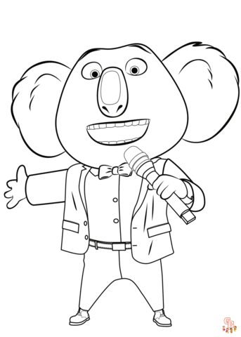 Sing Coloring Pages 1