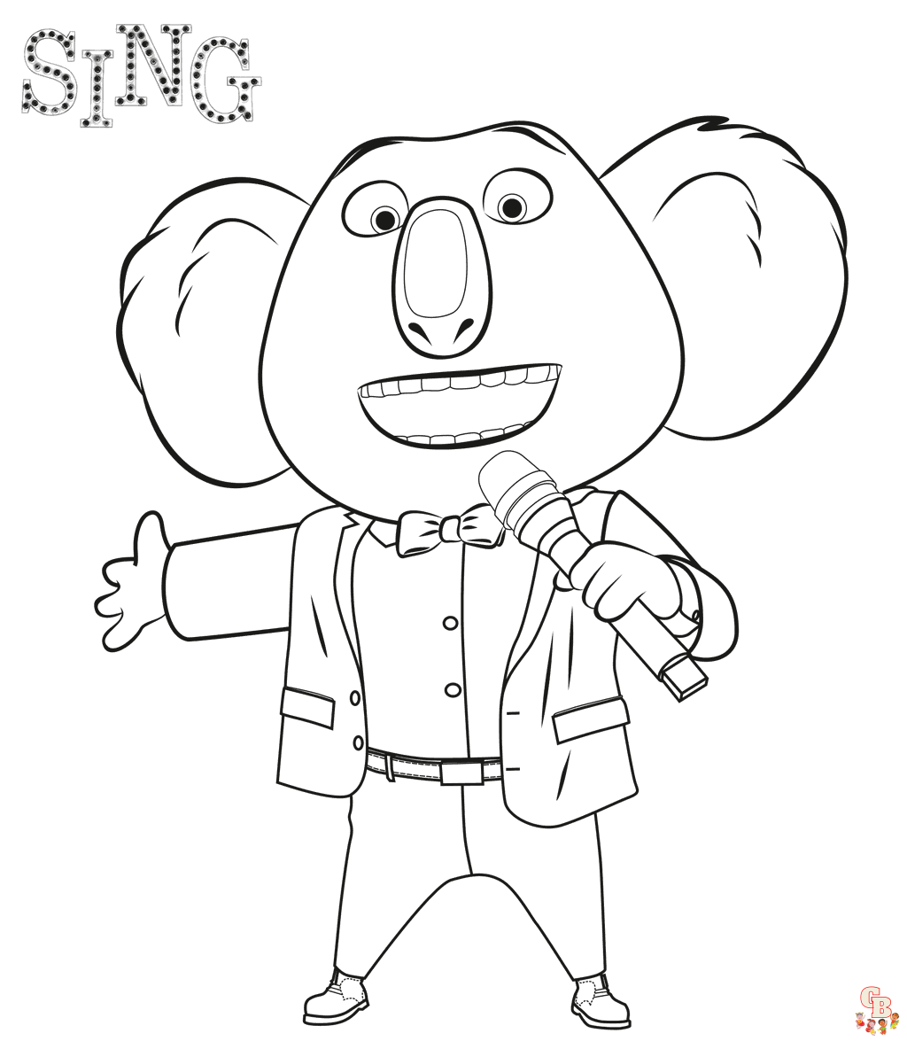 Sing Coloring Pages 2