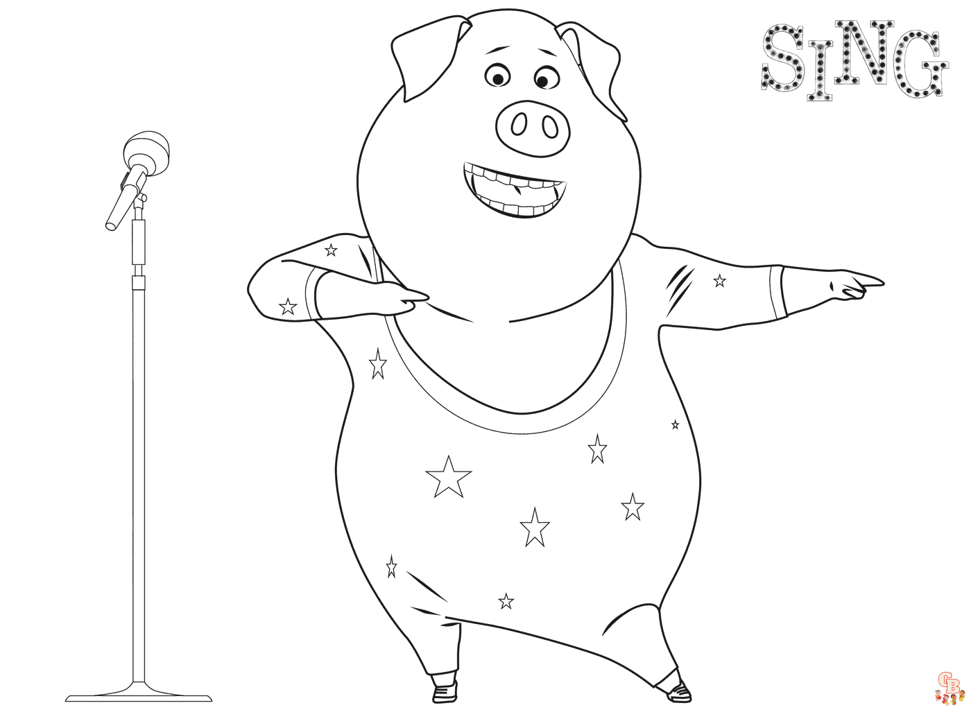 Sing Coloring Pages 3