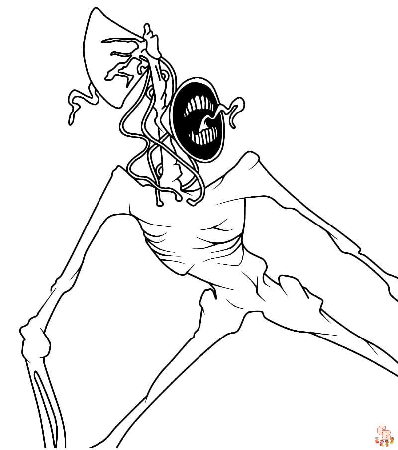 Siren Head Coloring Pages 1