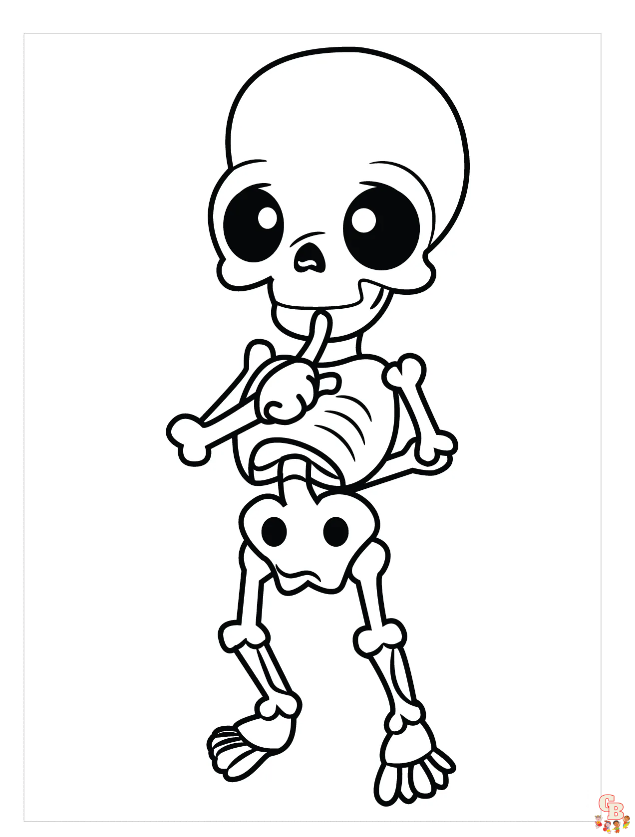 Skeleton Coloring Pages 1