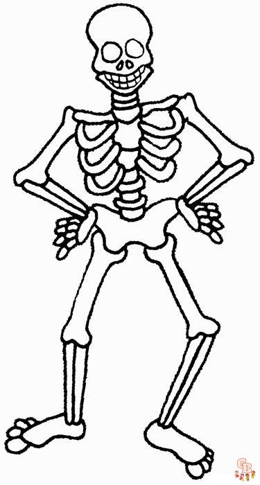 Skeleton Coloring Pages 3