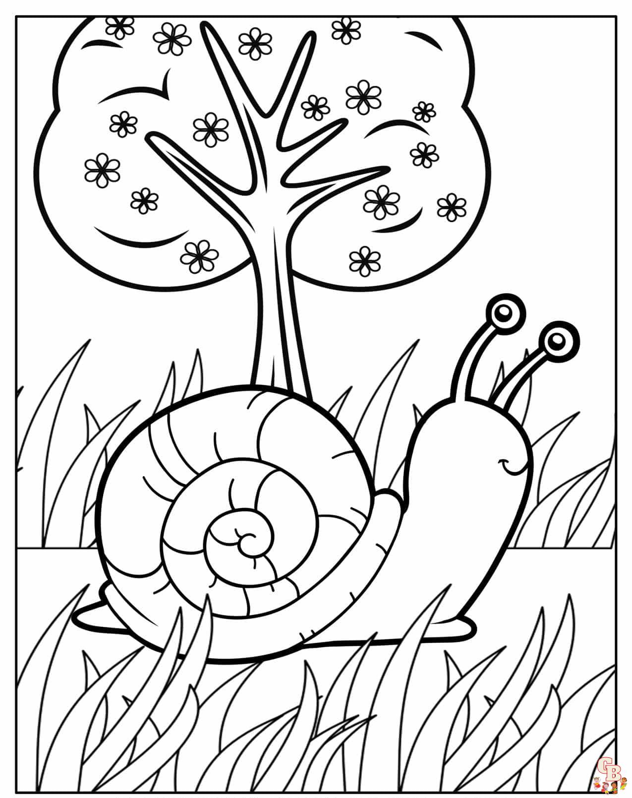 Snail Coloring Pages 1