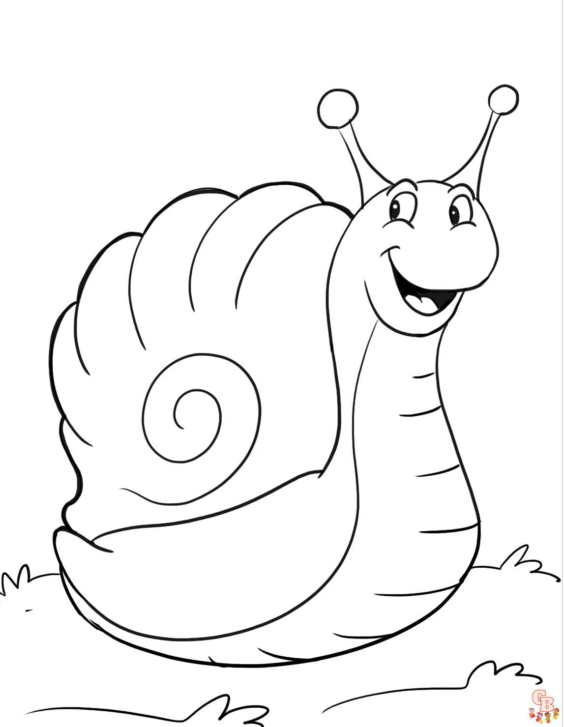 Snail Coloring Pages 1