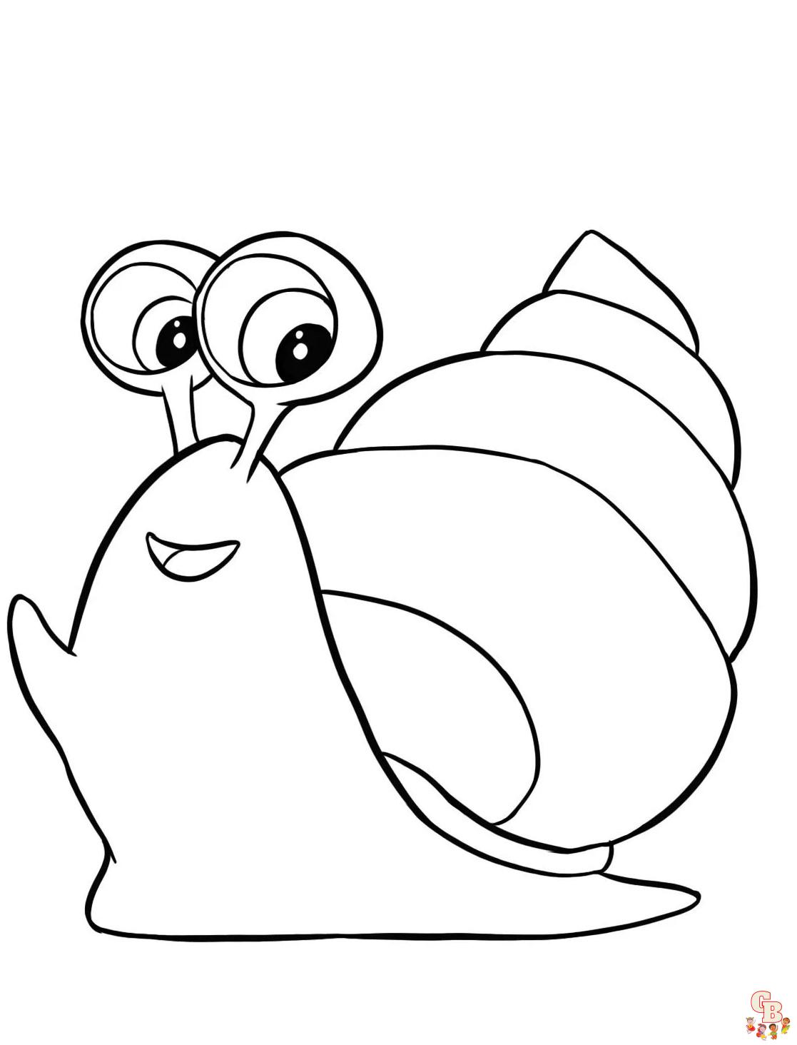 Snail Coloring Pages 3