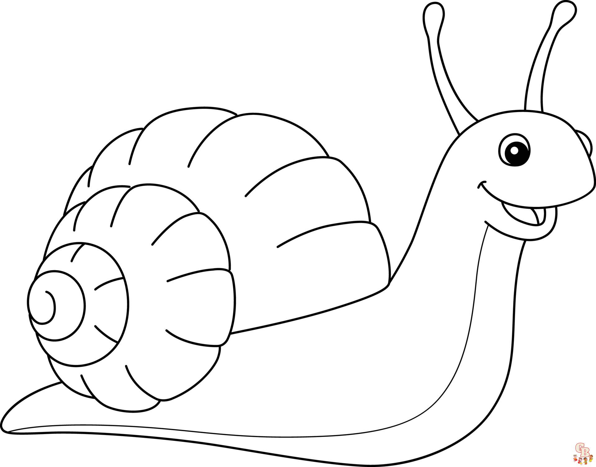 Snail Coloring Pages 4