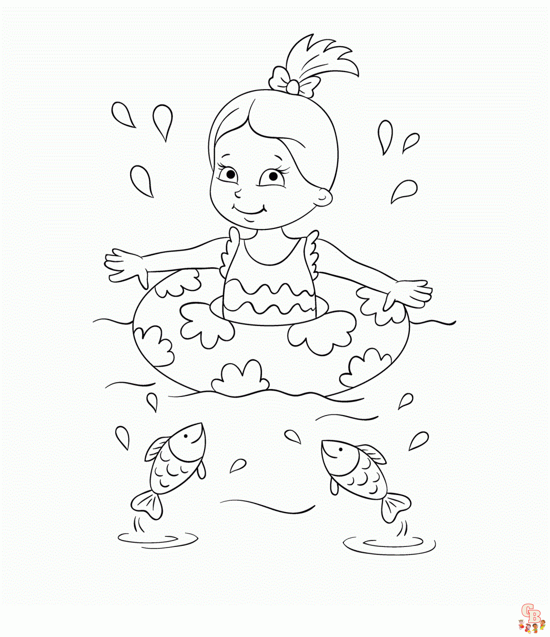 Swimming Coloring Pages 1