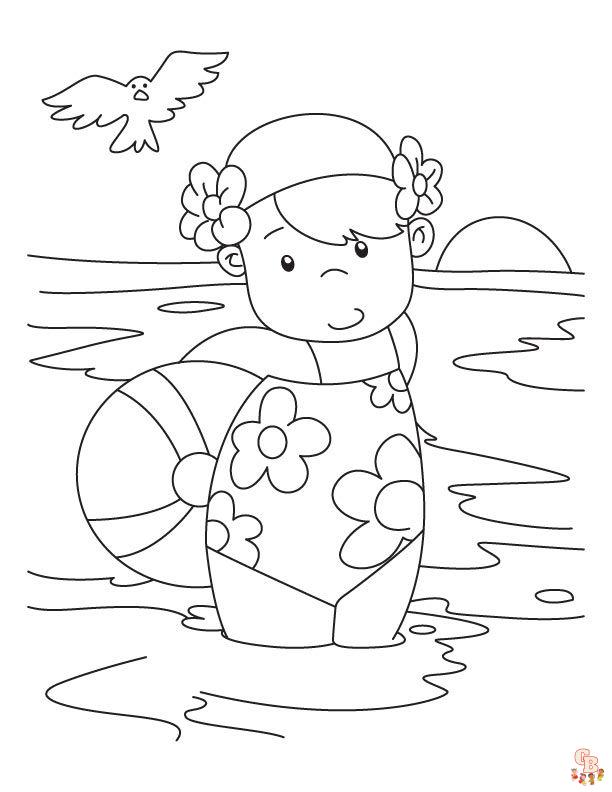 Swimming Coloring Pages 1