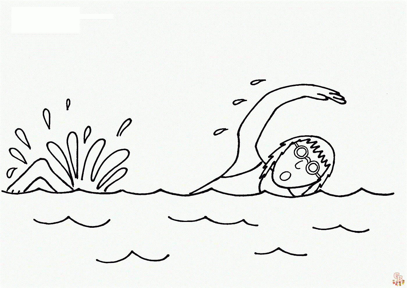 Swimming Coloring Pages 2