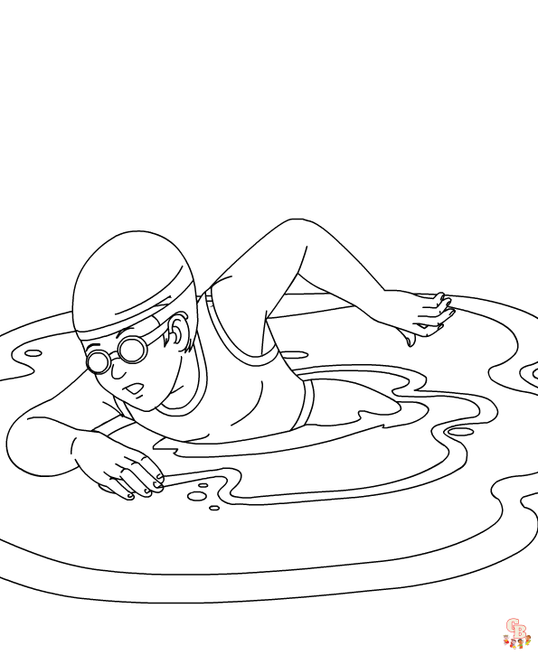 Swimming Coloring Pages 2