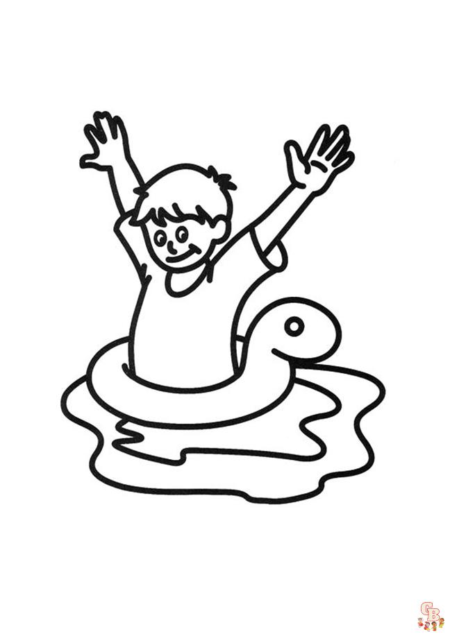 Swimming Coloring Pages 3