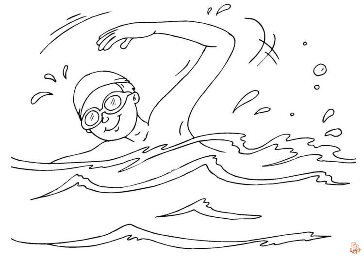 Swimming Coloring Pages 7