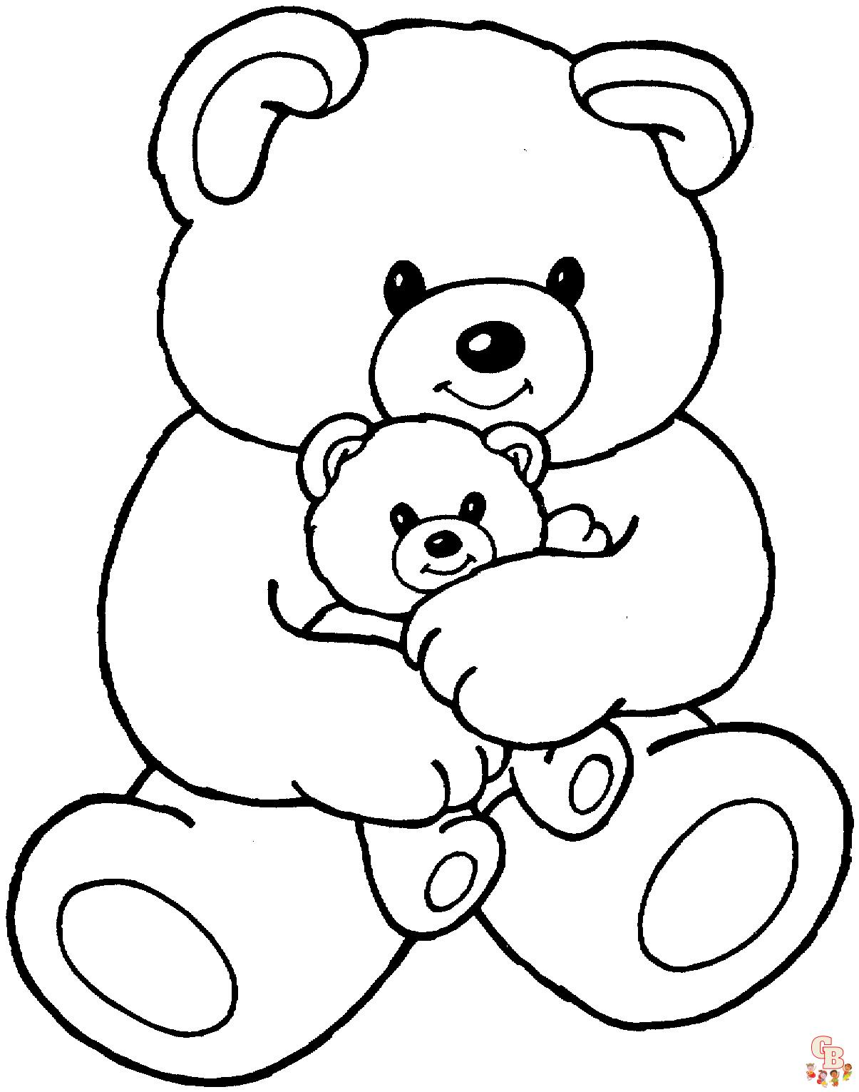 Teddy Bear Coloring Pages 1 1