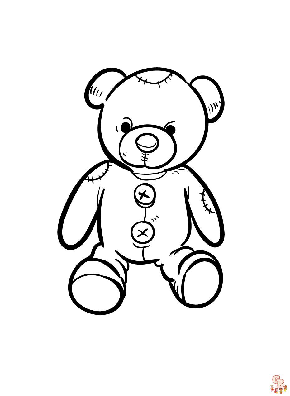 Teddy Bear Coloring Pages 1