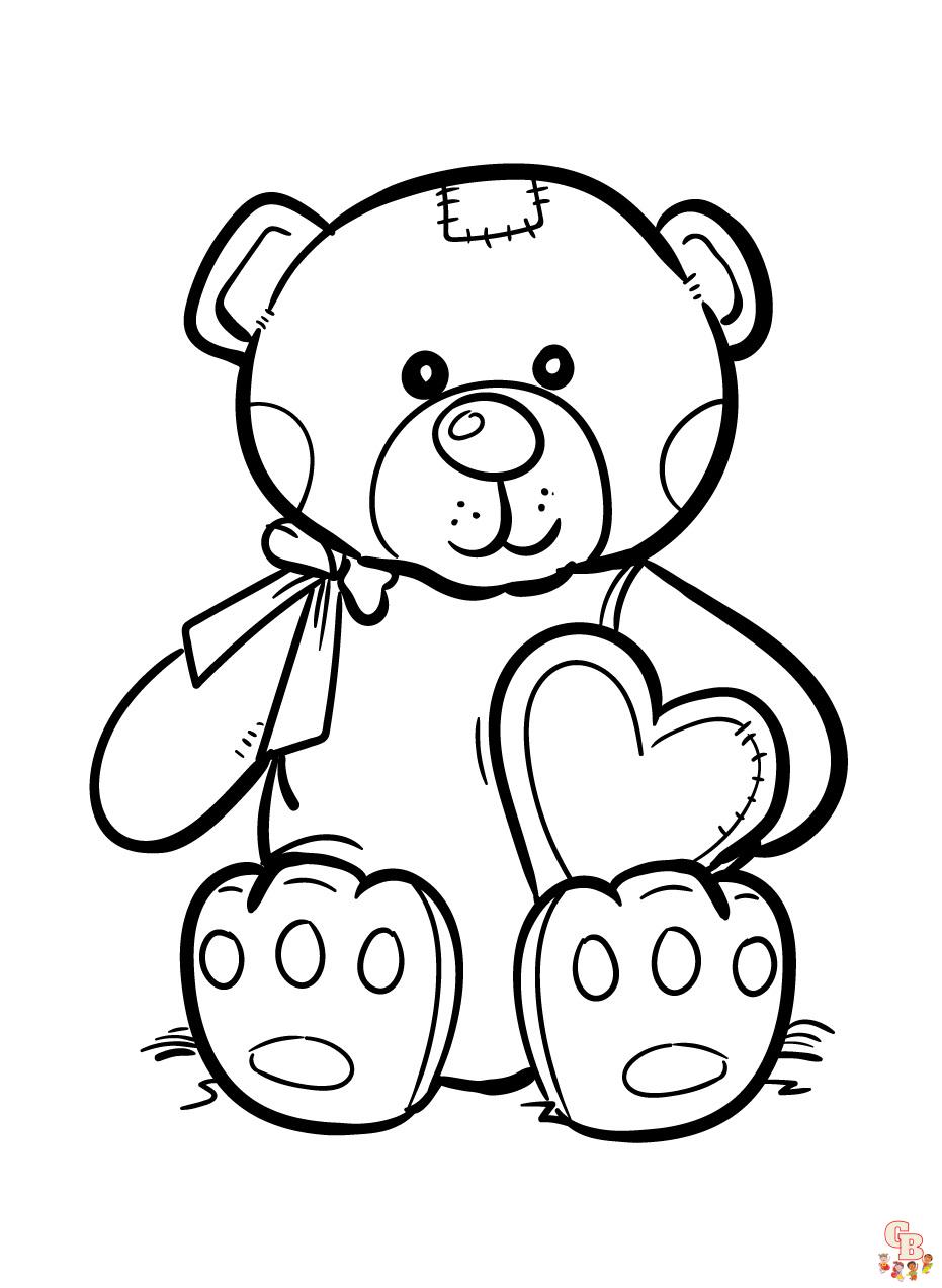 Teddy Bear Coloring Pages 2