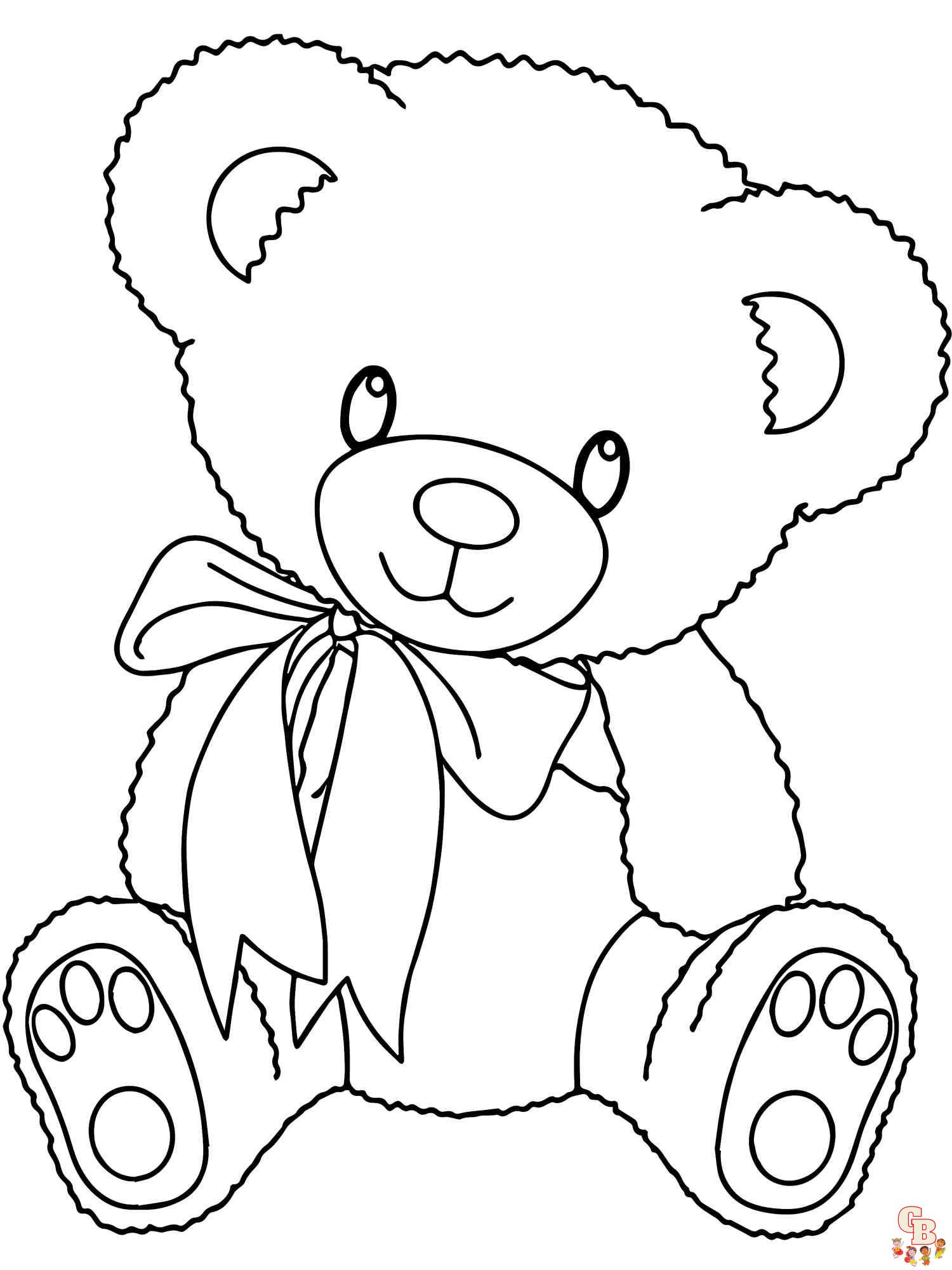 Teddy Bear Coloring Pages 4