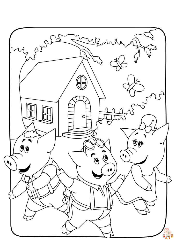 Three Little Pigs Coloring Pages 1