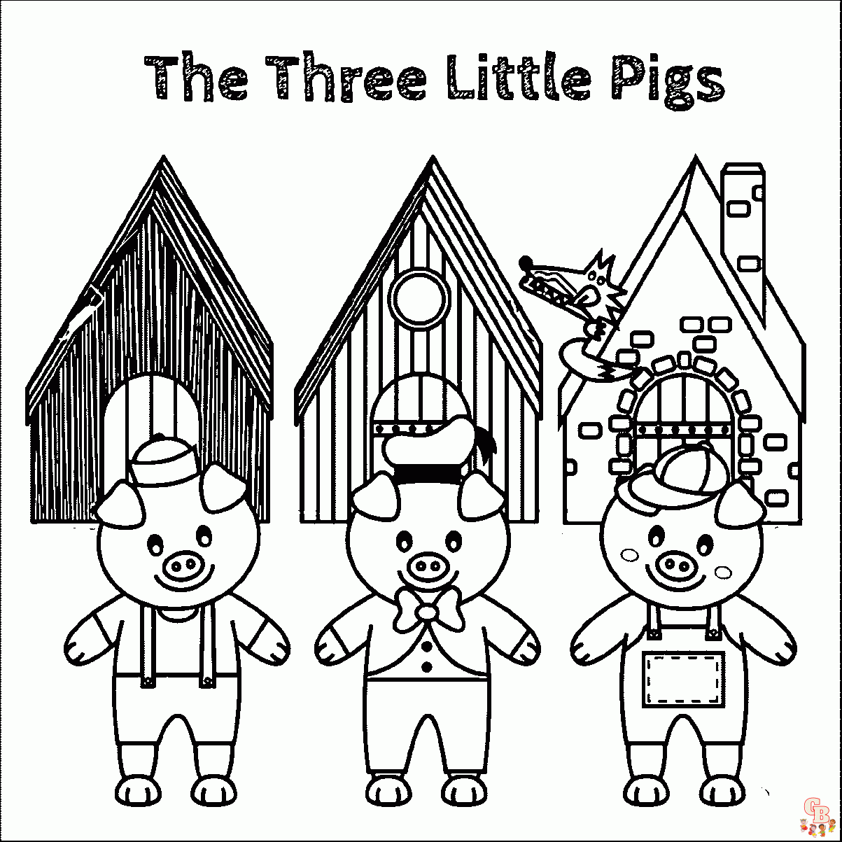 Three Little Pigs Coloring Pages 2